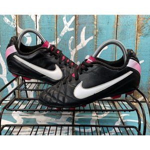 Youth Nike Cleats Soccer 509035-016 Black and Pink Youth Size 3Y